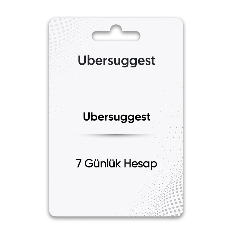 ubersuggest 7 gunluk hesap